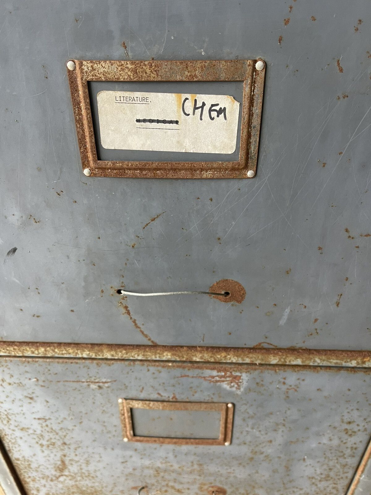 Vintage Industrial Large Deep 4 Drawer Filing Cabinet With Dividers photo for sale