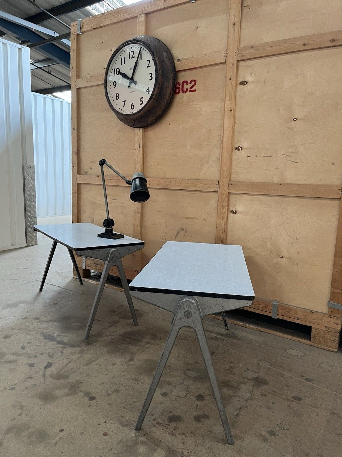 photo furniture Esa Esavian 1950s Formica Topped School Table Two Available