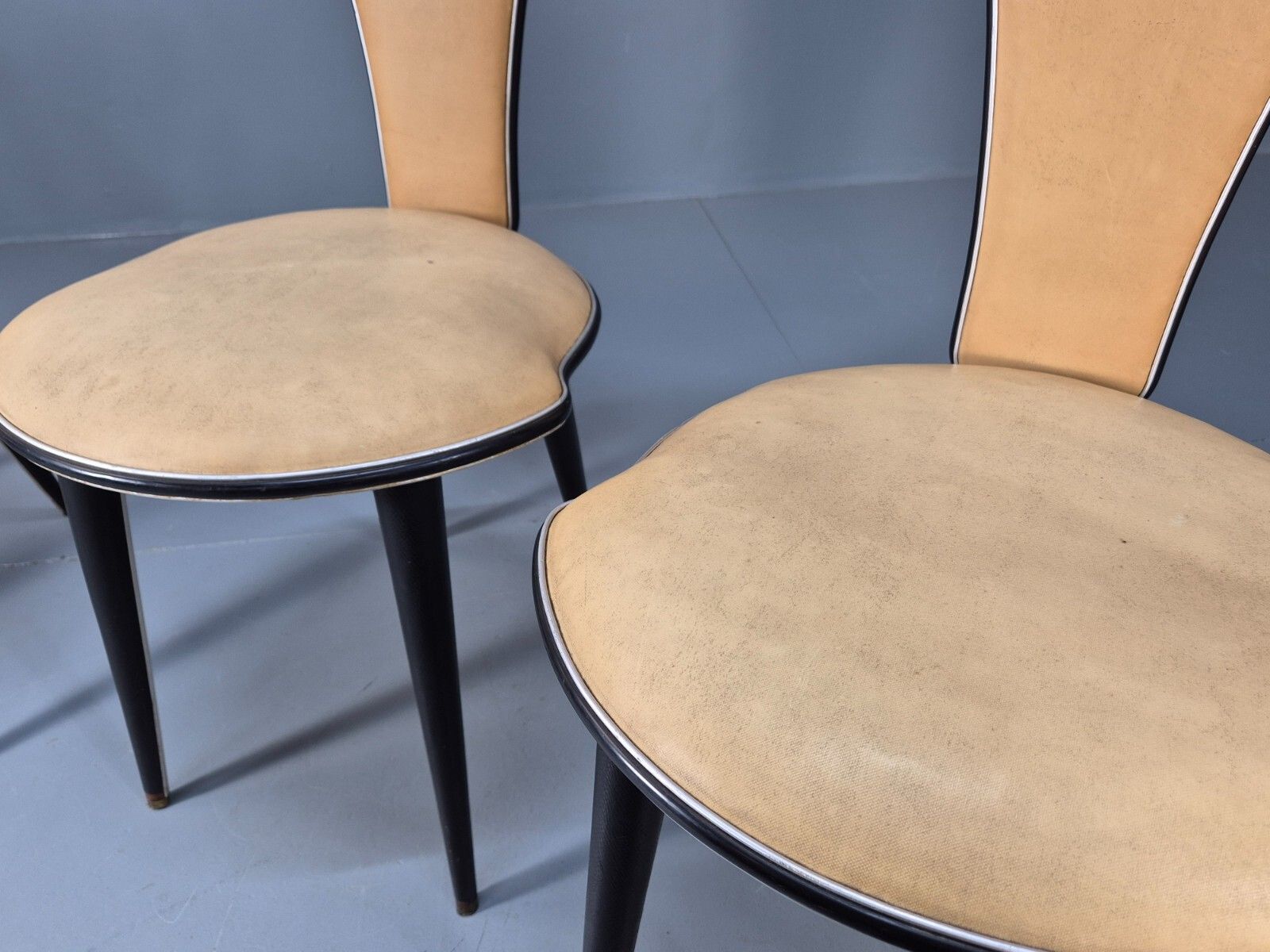photo vinterior 4 Vintage Italian Dining Chairs By Umberto Mascagni 1960s Retro  Eb9446 Mdin