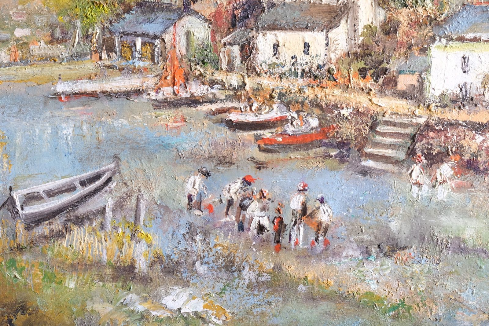 photo for sale Oil On Canvas By Ira Englefield   Life On The River
