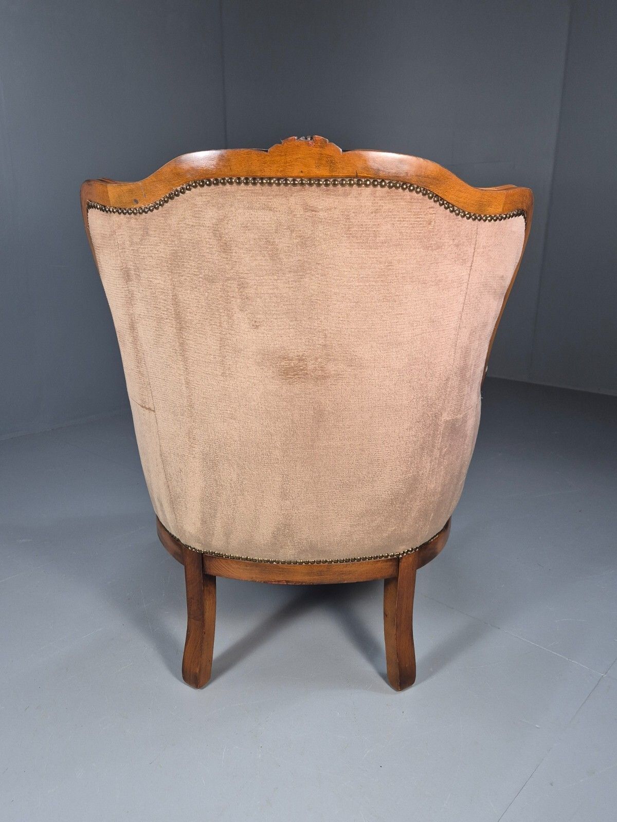 Vintage Danish Lounge Chair Beige Velour Beech Antique French Style Eb8930 Vclo photo Furniture