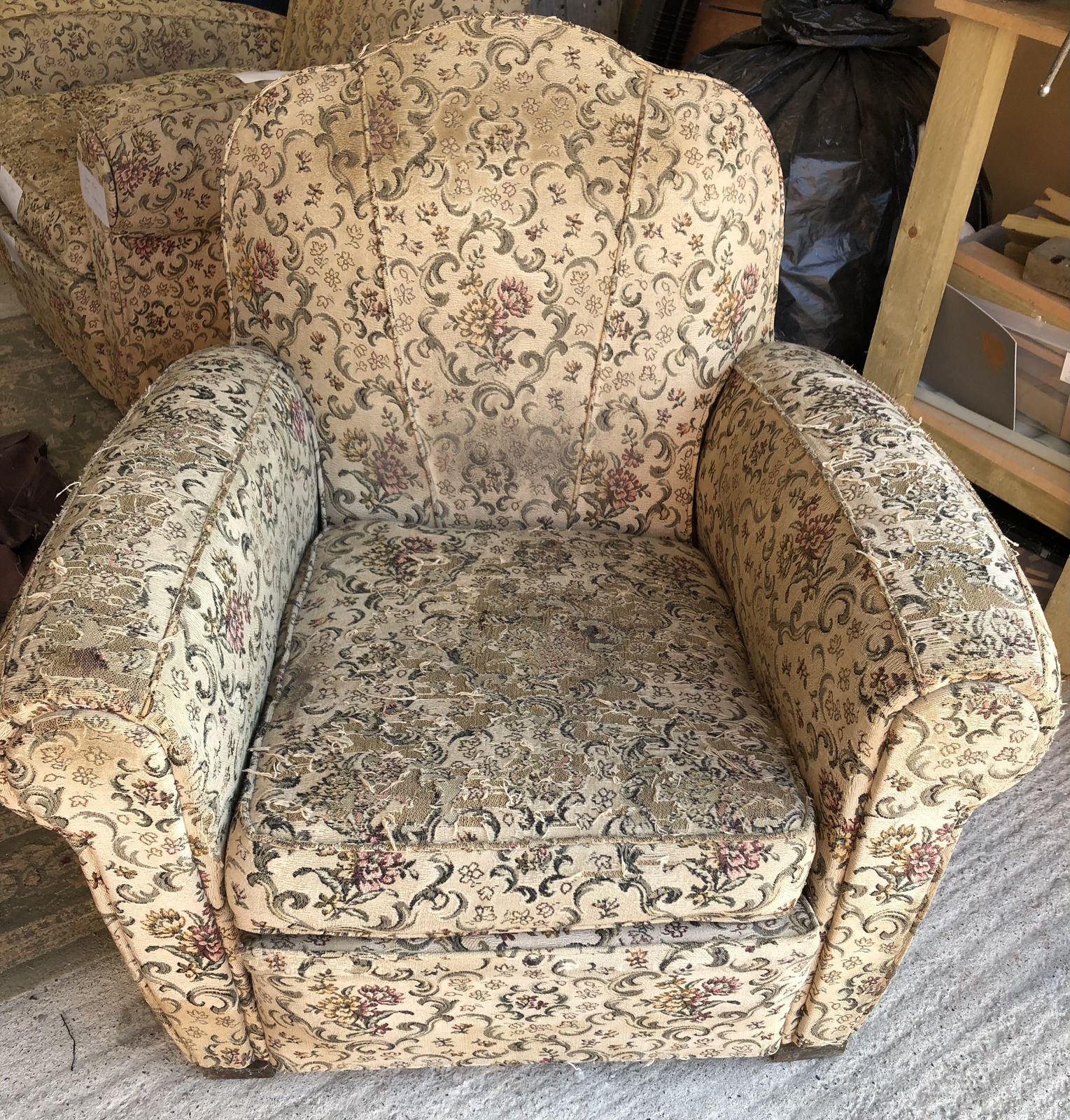 photo for sale Pair Of Stunning, Long Base , Country Farmhouse Armchairs