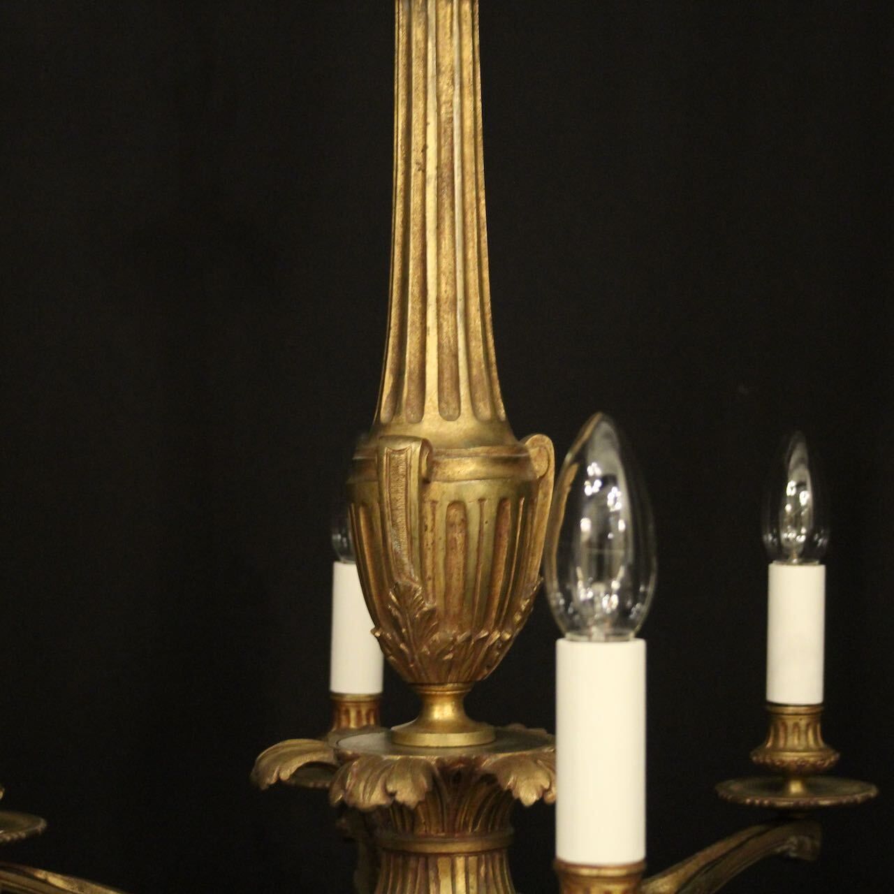 photo furniture French Gilded Bronze 6 Light Antique Chandelier