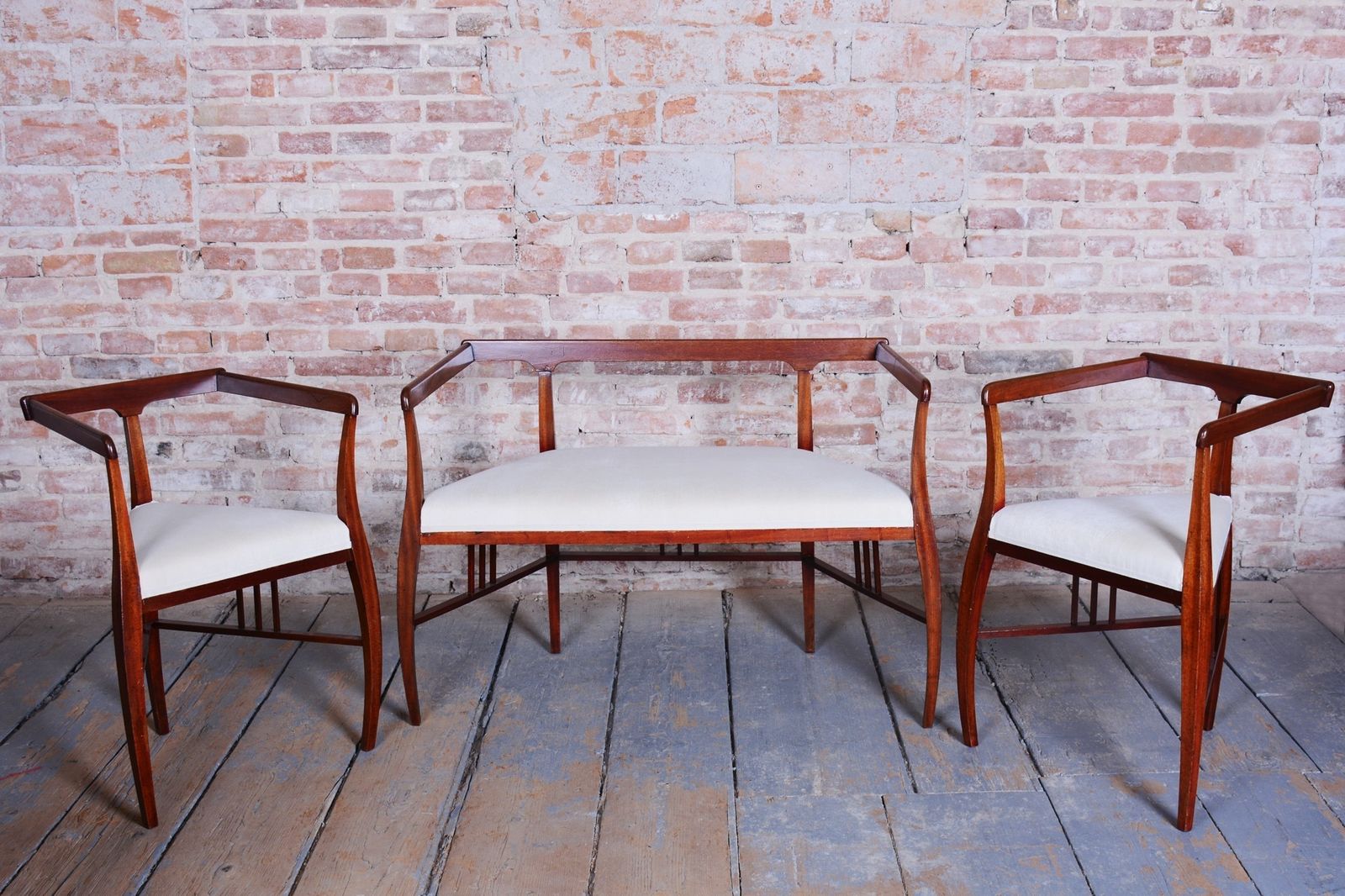 photo for sale Restored Art Deco Seating Set, By J. Kotěra, Josef Motka   Litovel, Czech, 1900s