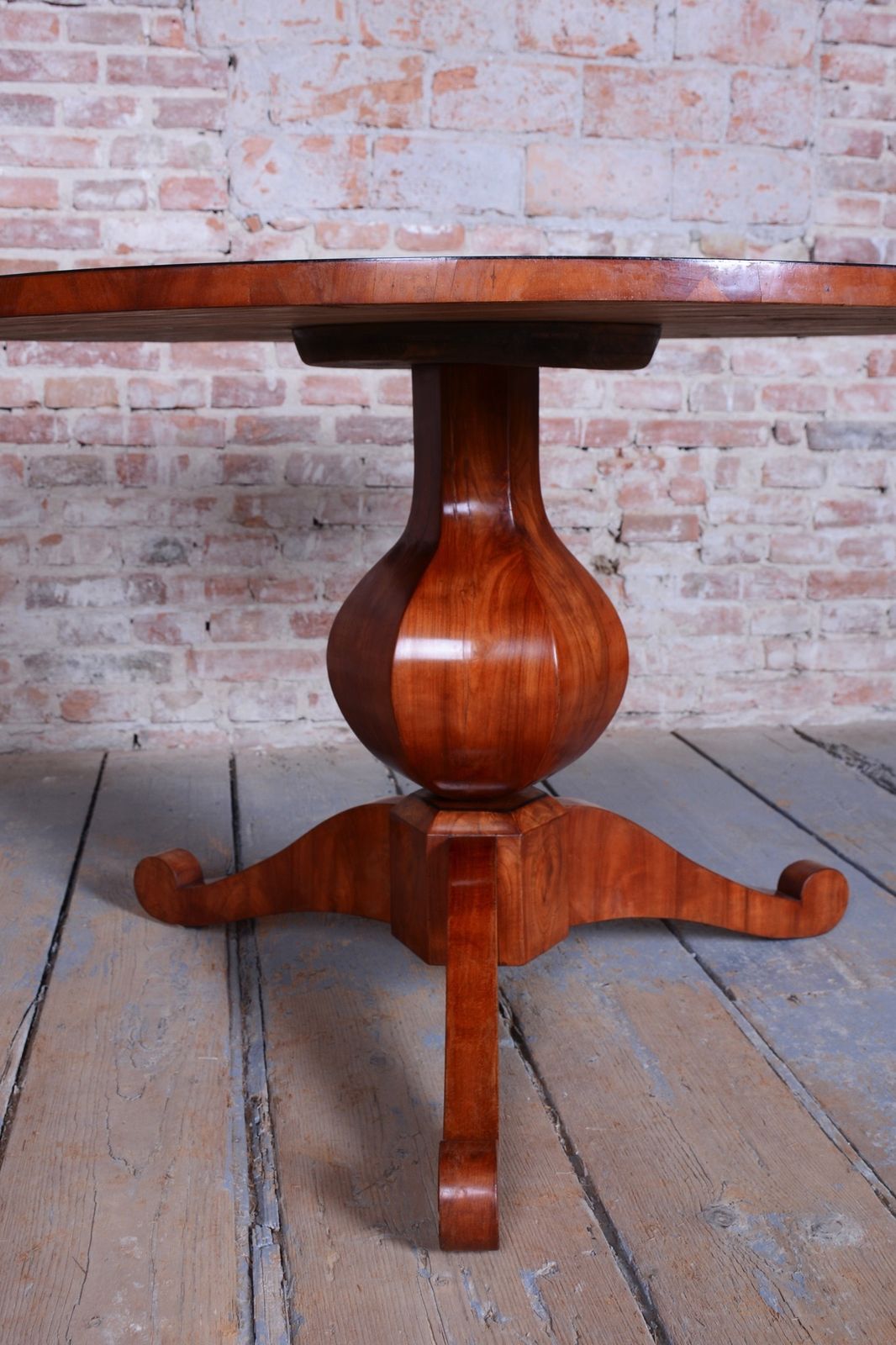 Restored Biedermeier Dining Table, Cherry Wood, Revived Polish, Austrian, 1820s photo 3800.0