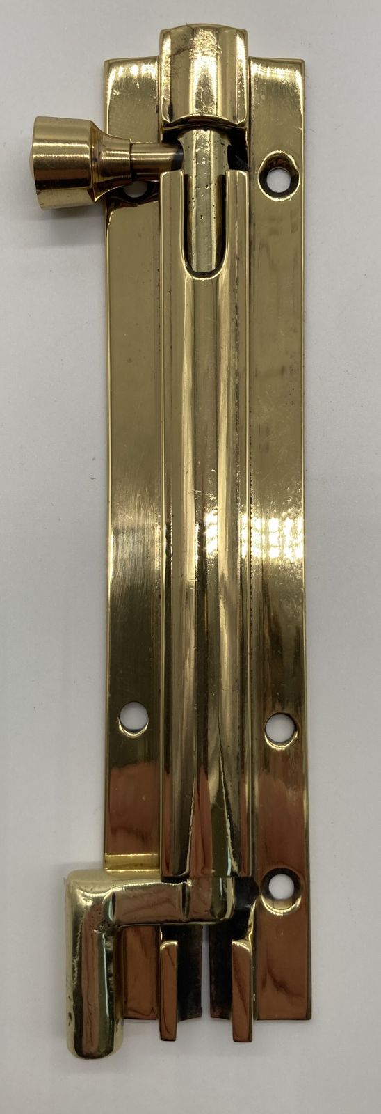 A Small Brass Crank Door Bolt, 1920s photo furniture