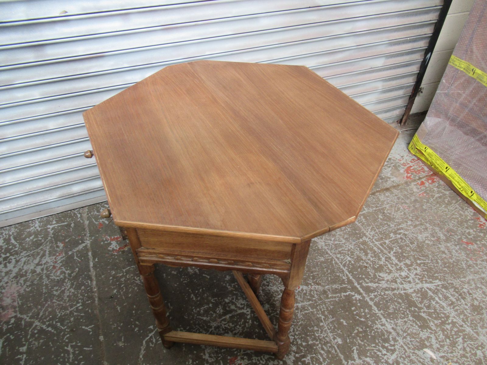 photo furniture Light Oak Drop Leaf Side Table
