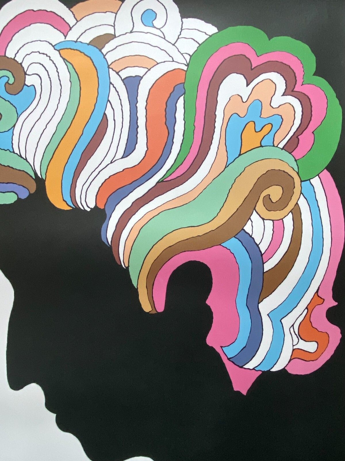 Milton Glaser, C.A. 1970s Bob Dylan Psychedelic Original Vintage Poster Cm 84 X 56 photo buy