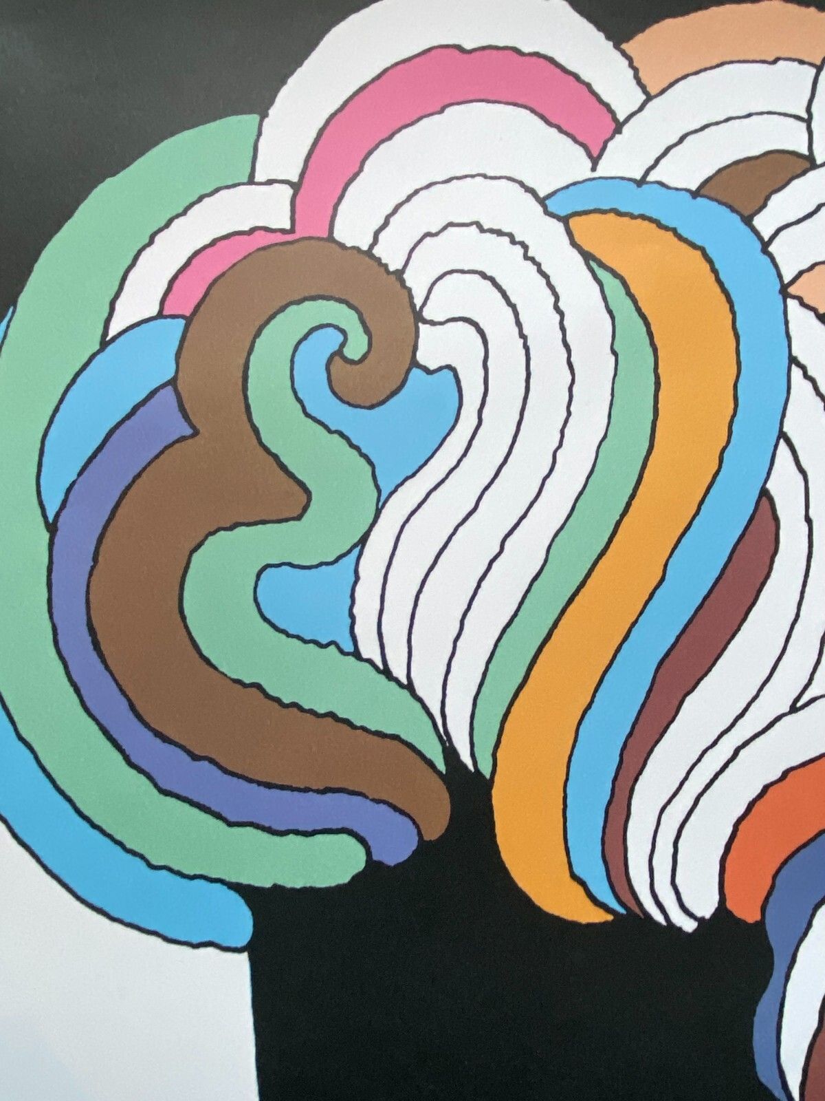 photo furniture Milton Glaser, C.A. 1970s Bob Dylan Psychedelic Original Vintage Poster Cm 84 X 56