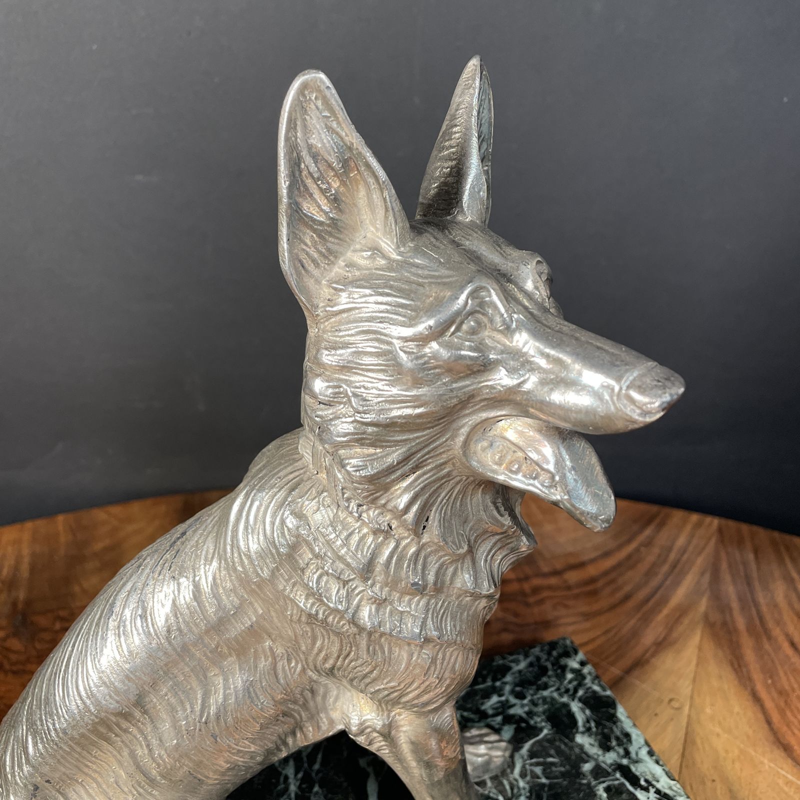A Large French Art Deco Figure Of A Dog photo Art