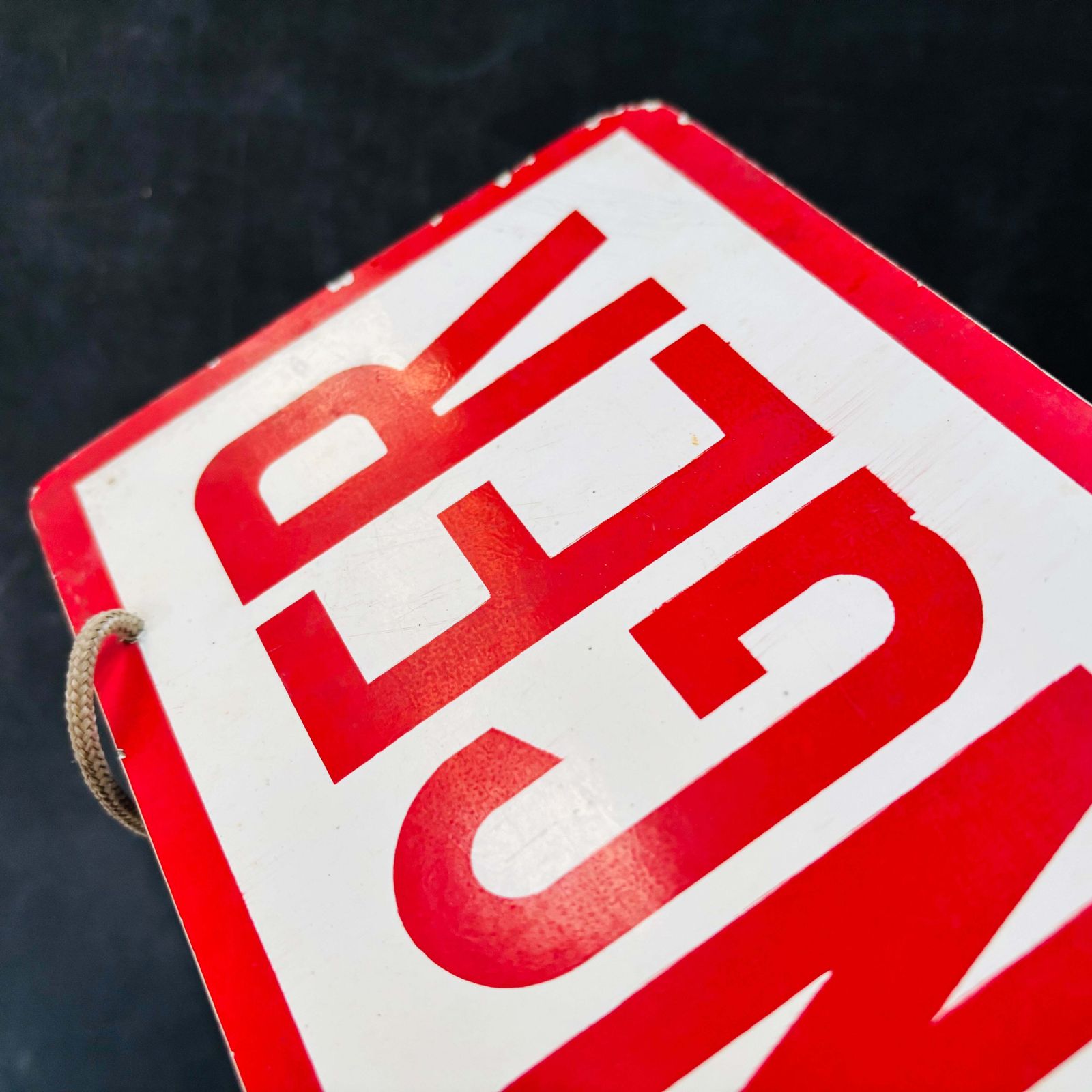 Vintage Danger Sign photo for sale