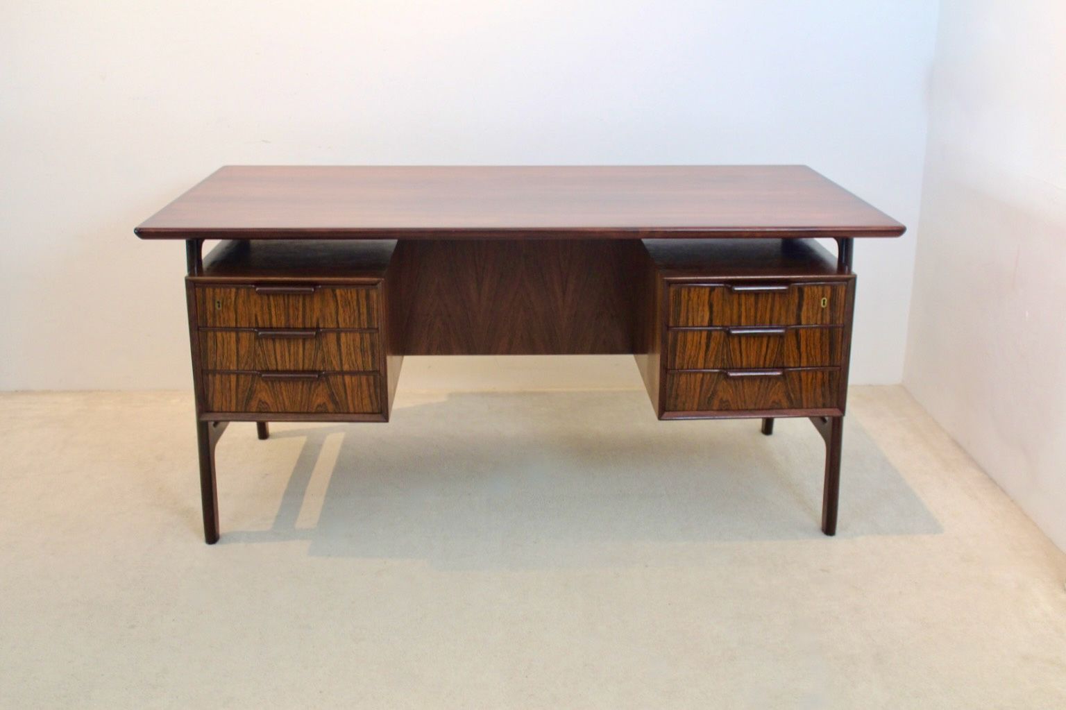 Free Standing Danish Mid Century Writing Desk By Arne Vodder, Denmark photo Furniture
