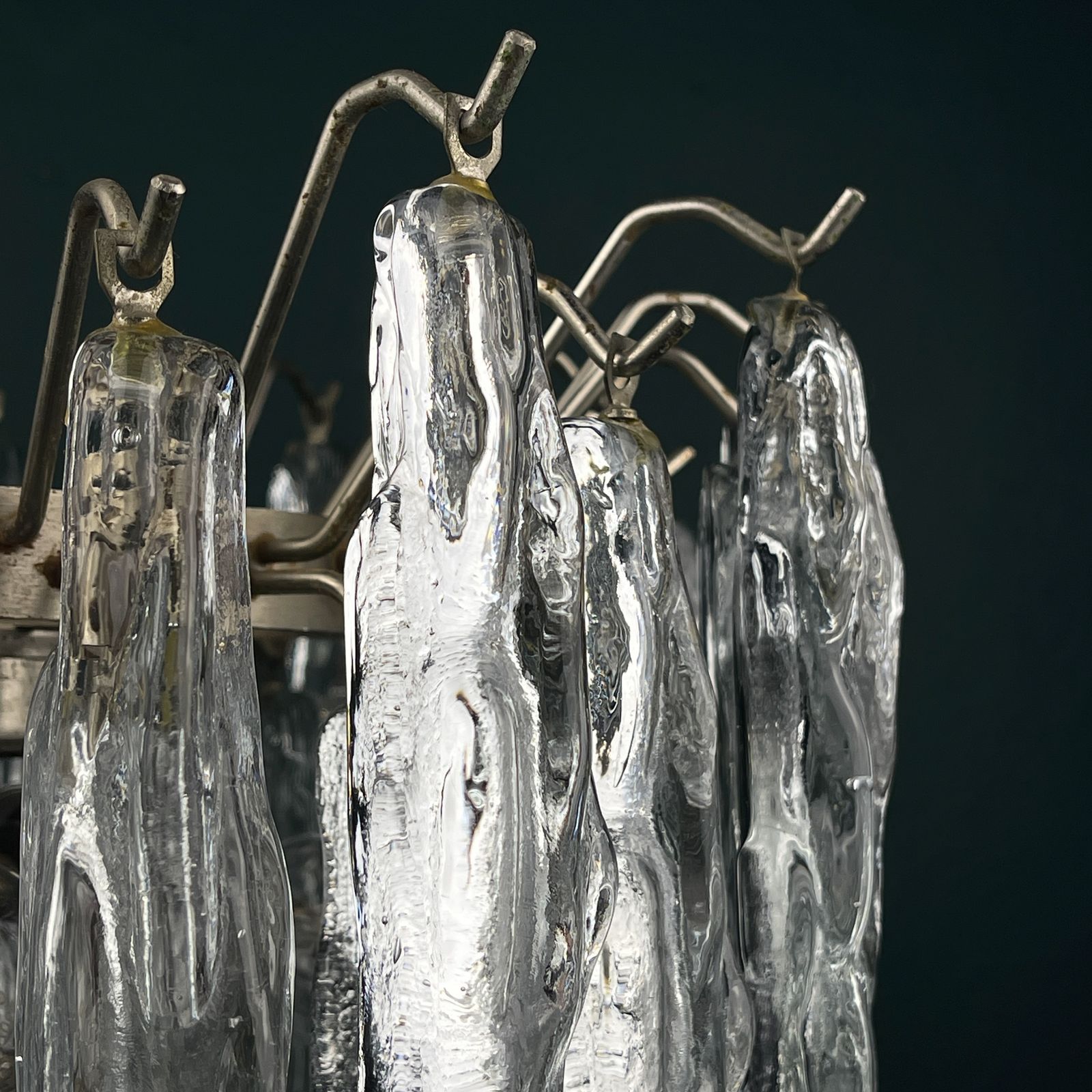 Original Murano Glass Chandelier By J. Kalmar, Austria 1960s photo for sale