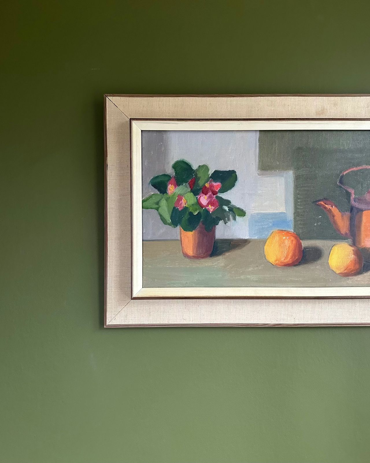 Still Life Oil Painting, Mid 20th Century photo for sale