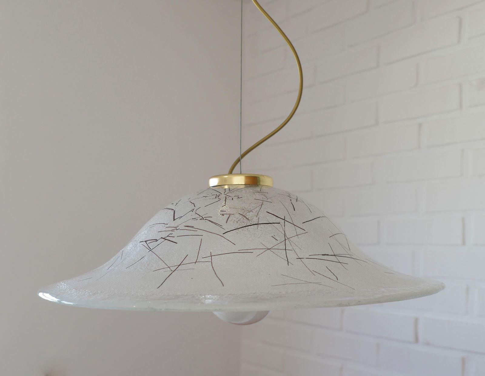 Extra Large Vintage Murano Glass Chandelier From The 1970's Made In Italy / Unique Pendant Light For Dining Room / Handmade Hanging Lamp photo buy
