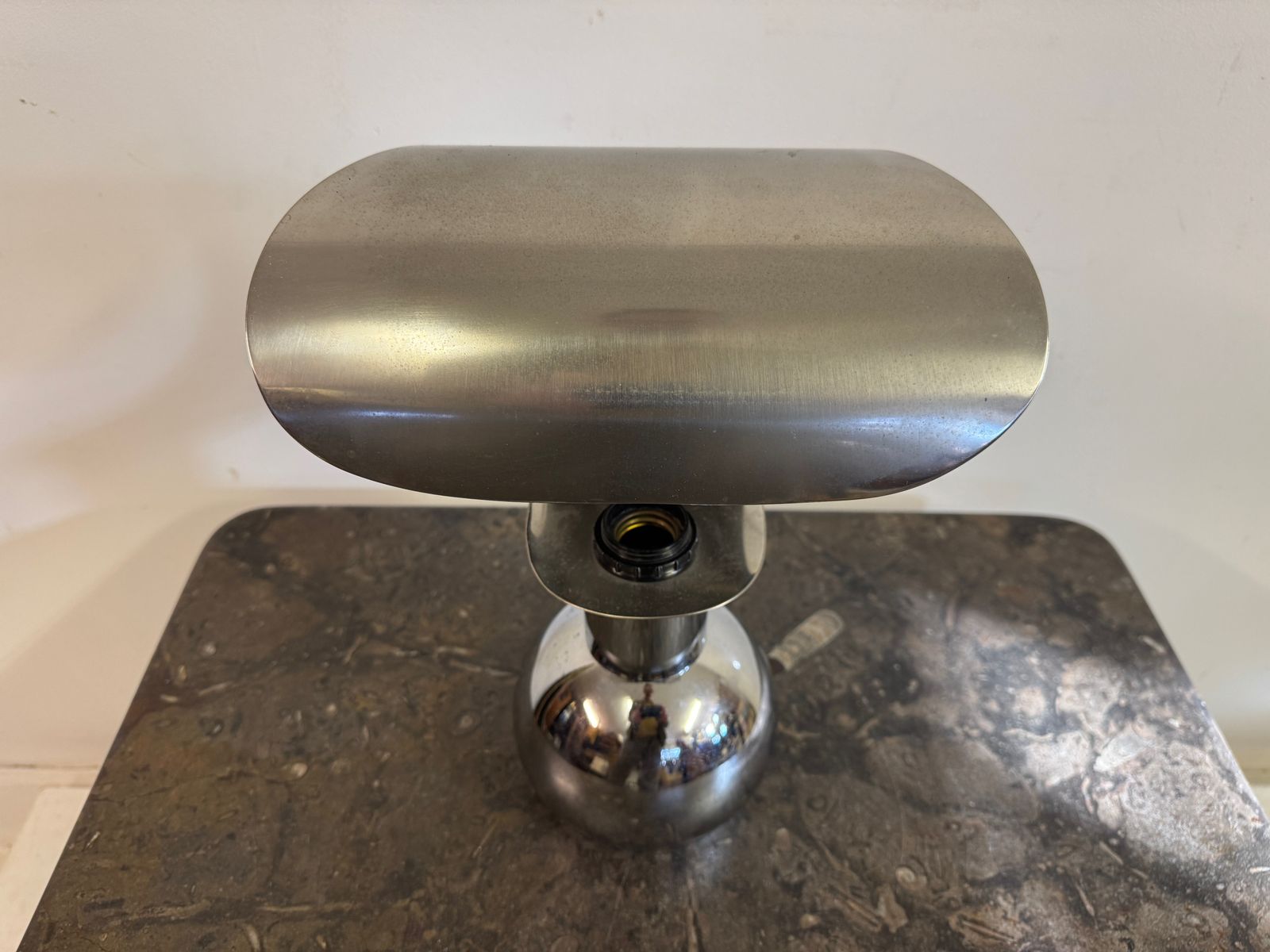 Chrome Sculptural Table Lamp photo for sale