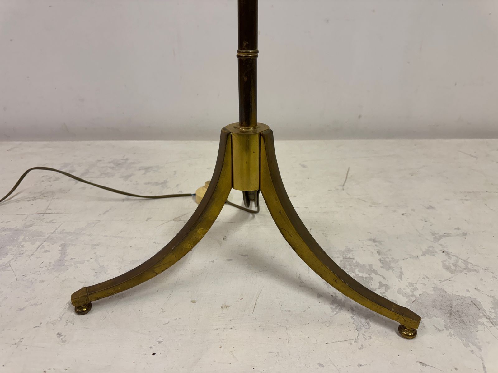1970s French Faux Bamboo Floor Lamp In Brass photo buy