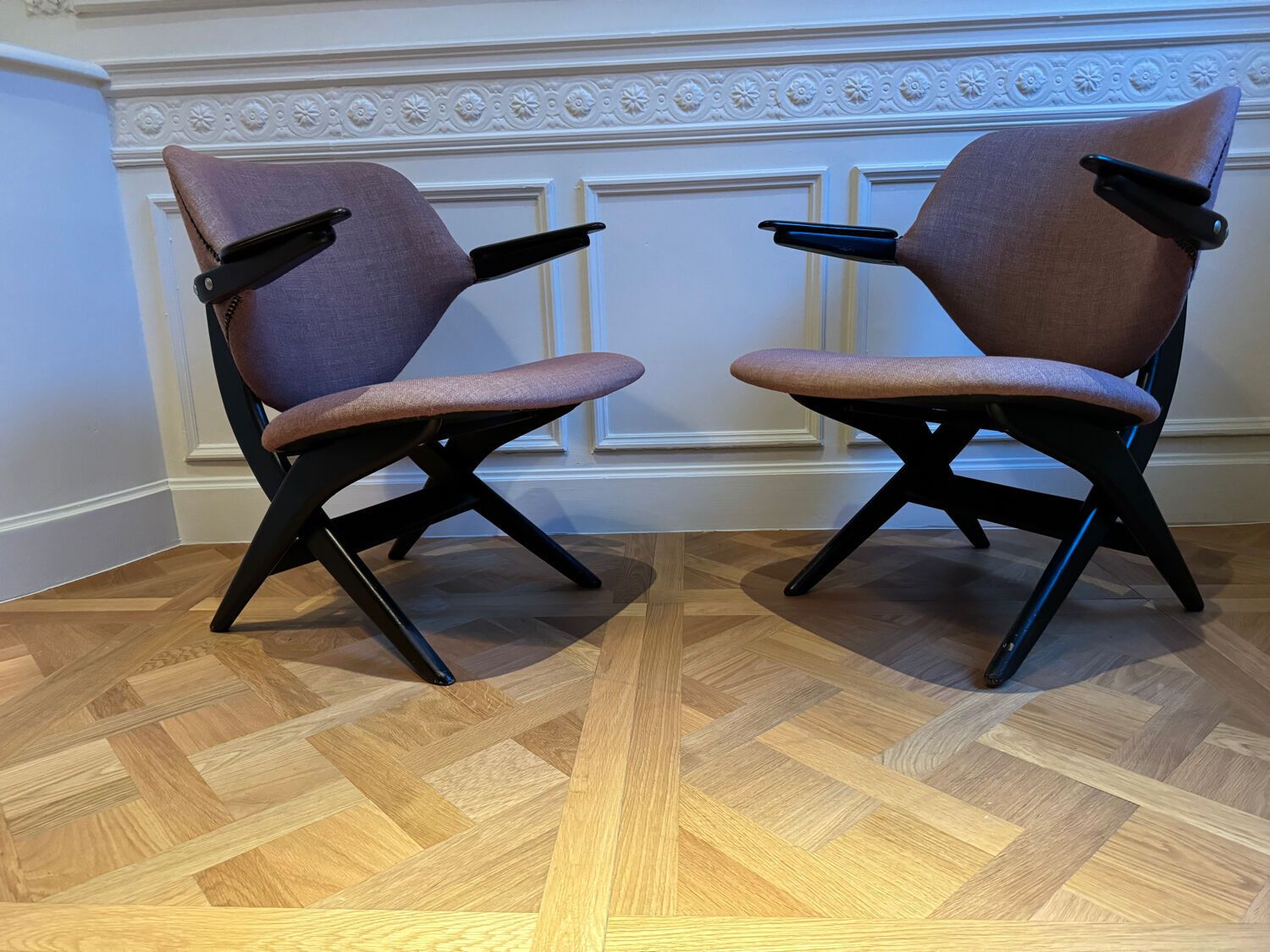 Pair Of Louis Van Teeffelen Armchairs For Webe photo for sale