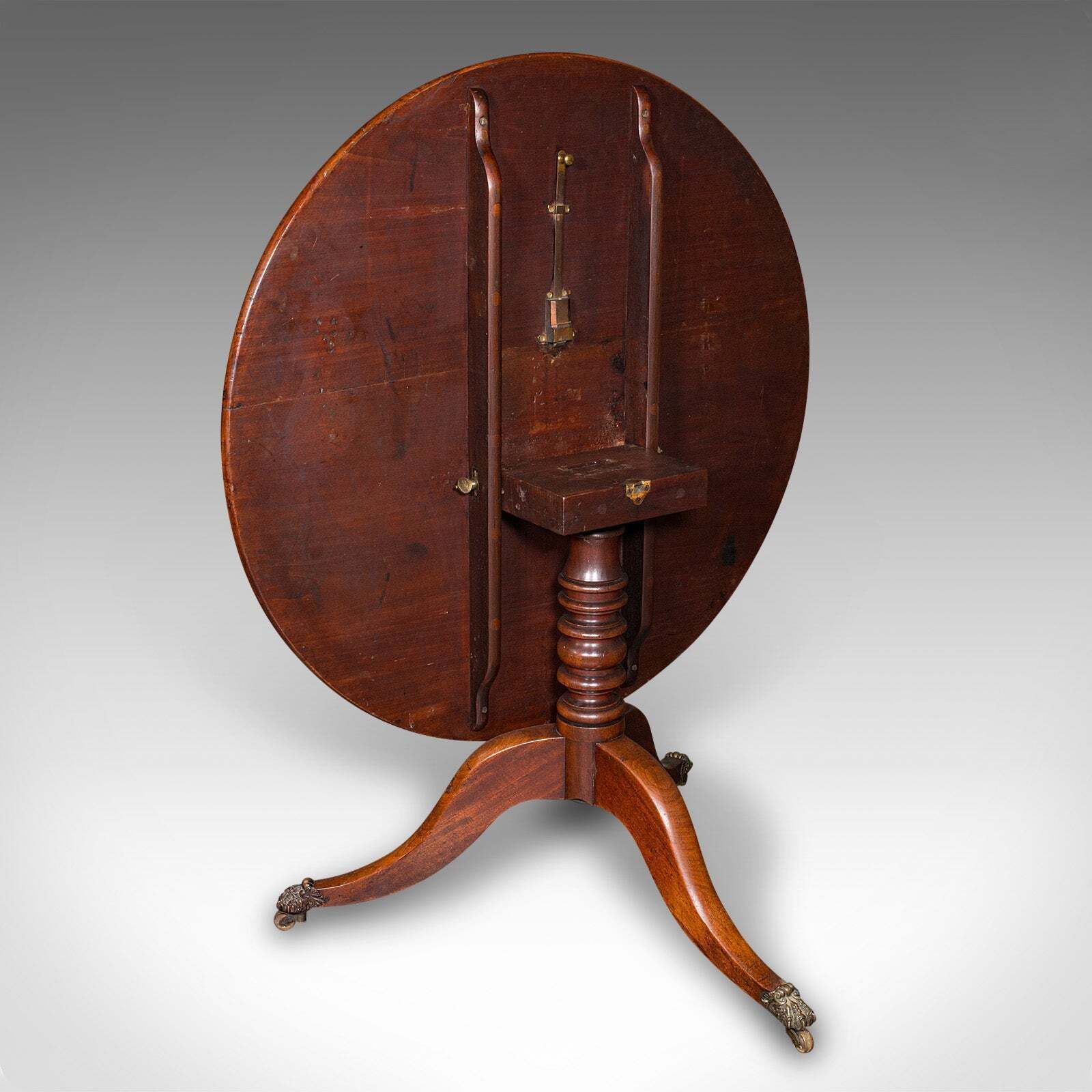 4 Seat Antique Supper Table, English, Tilt Top, Occasional, Breakfast, Regency photo vintage