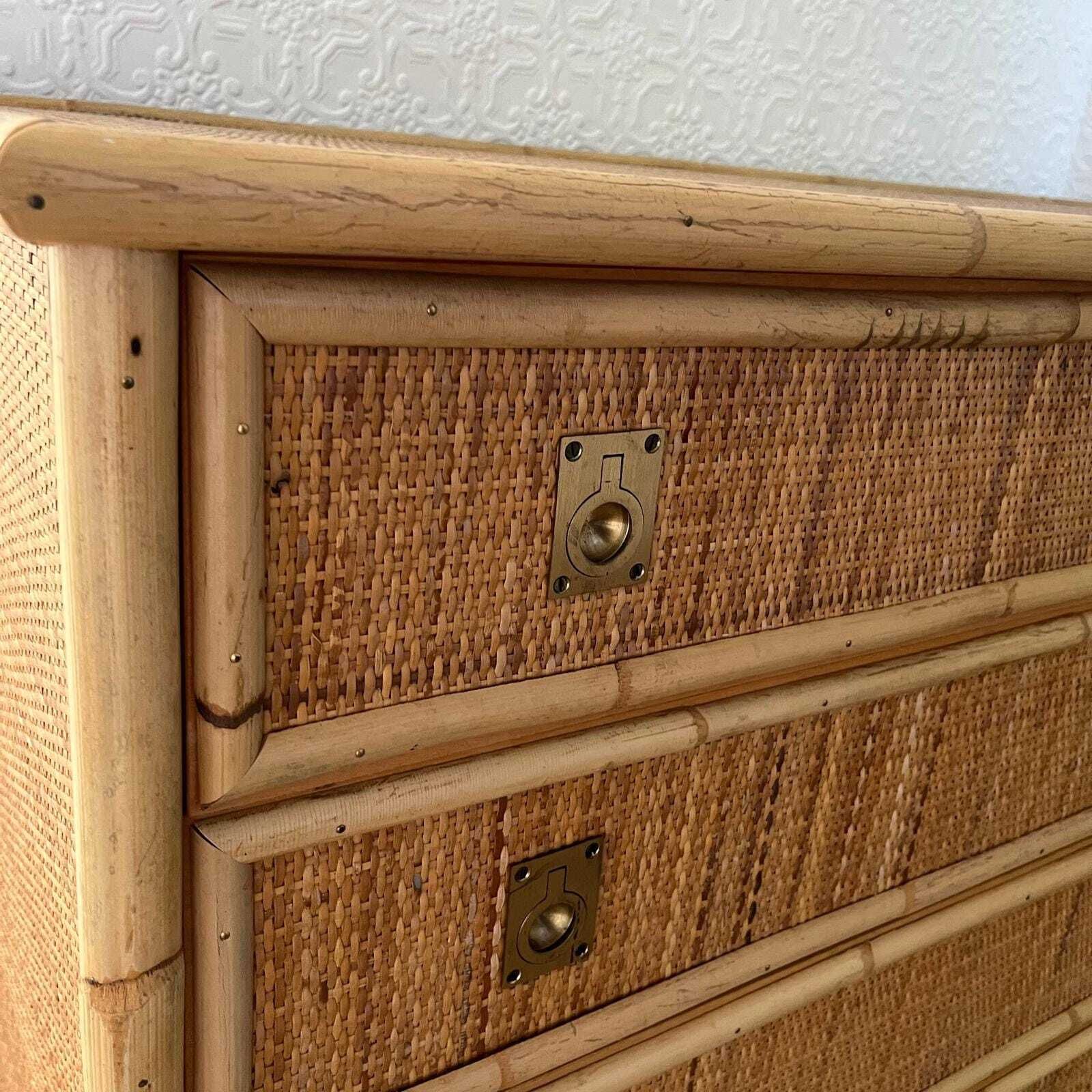 Italian Dal Vera Rattan & Bamboo Chest Of Drawers photo 3200.0