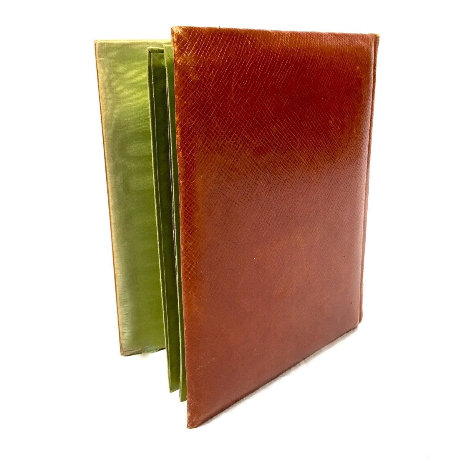 Antique Wooden & Leather Covered Blotter / Notepad Holder C.1900 photo Home Decor