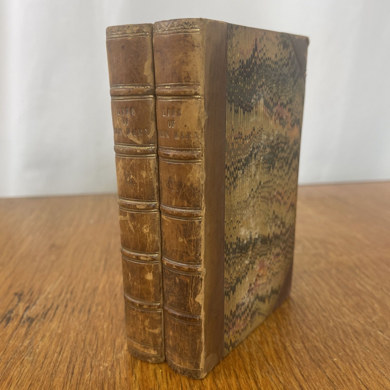photo furniture Life Of Mary Queen Of Scots Vol 1+2 Antique 1828 Henry Glassford Bell Esq Books