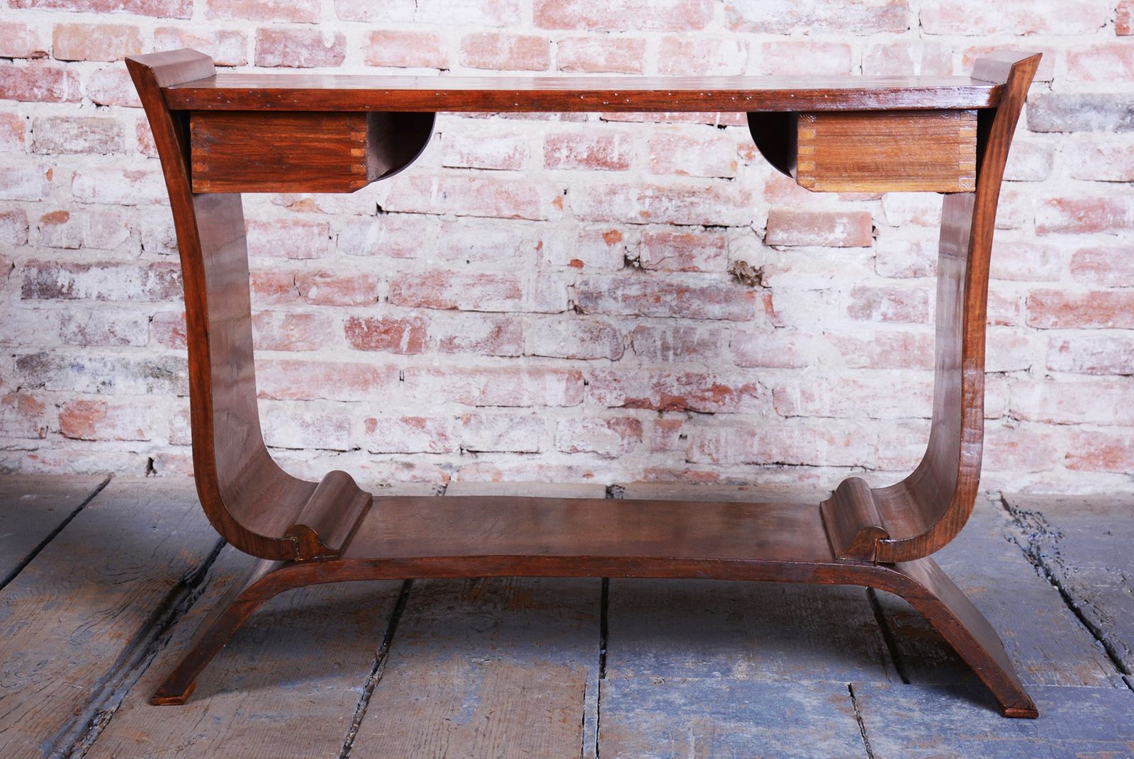 photo vinterior Restored Art Deco Side Table, Walnut, Revived Polish, France, 1920s
