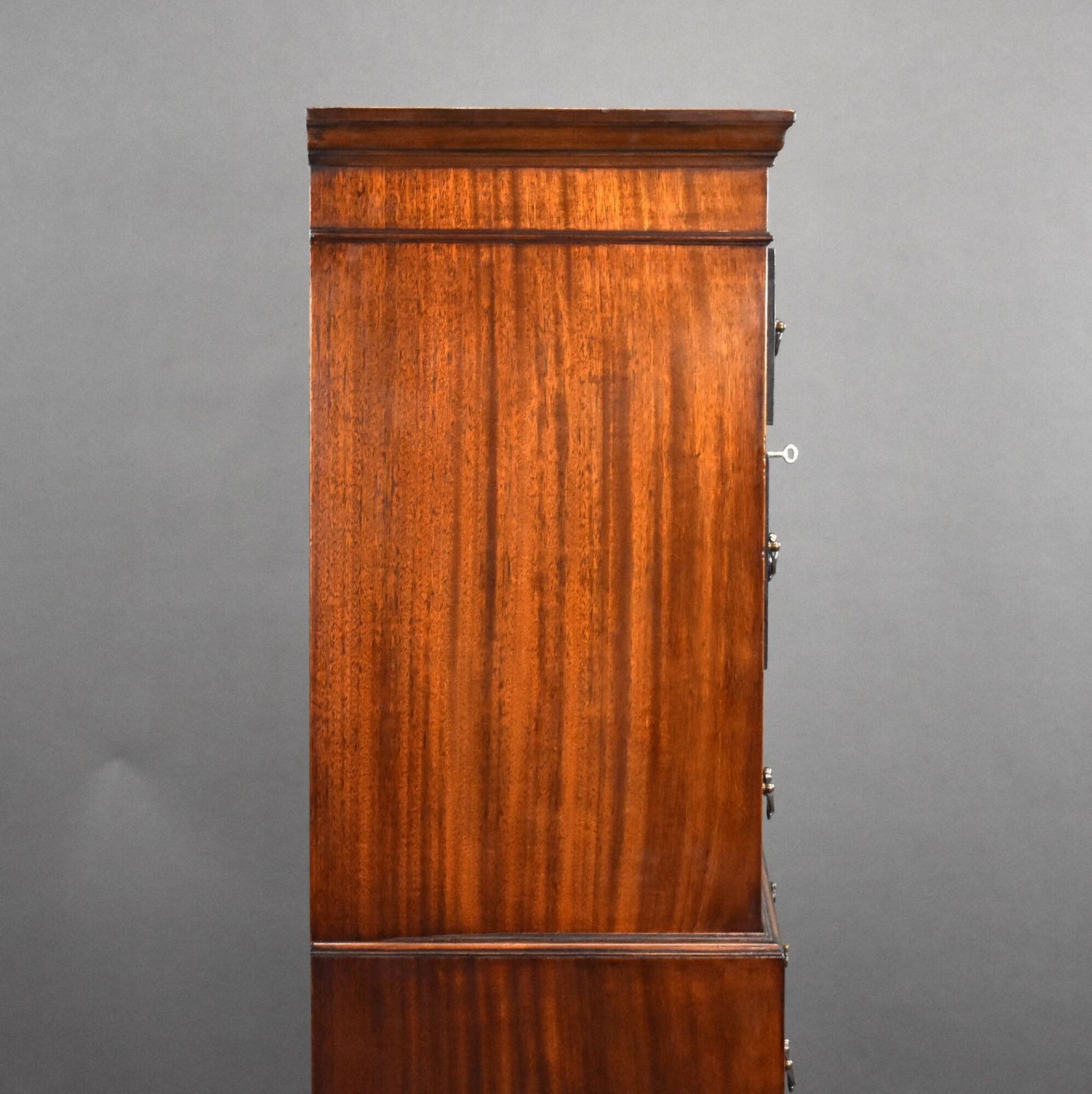 Antique Flame Mahogany Chest On Chest photo vintage