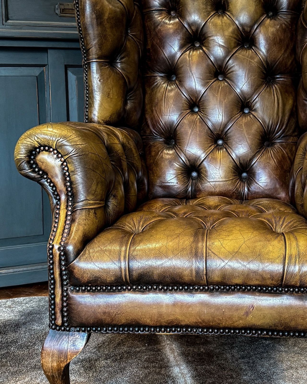 Victorian Buttoned Leather Armchair photo buy