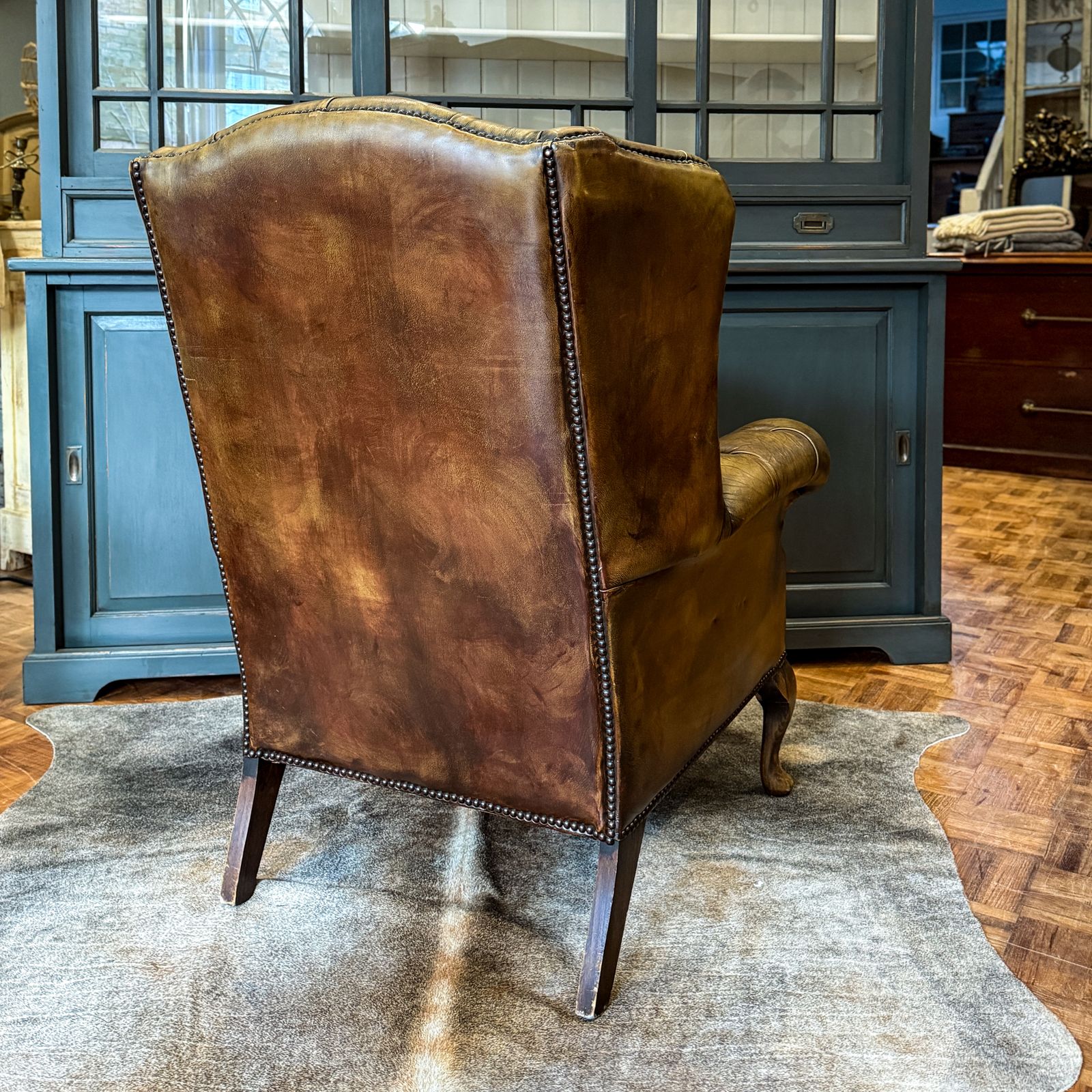 photo for sale Victorian Buttoned Leather Armchair