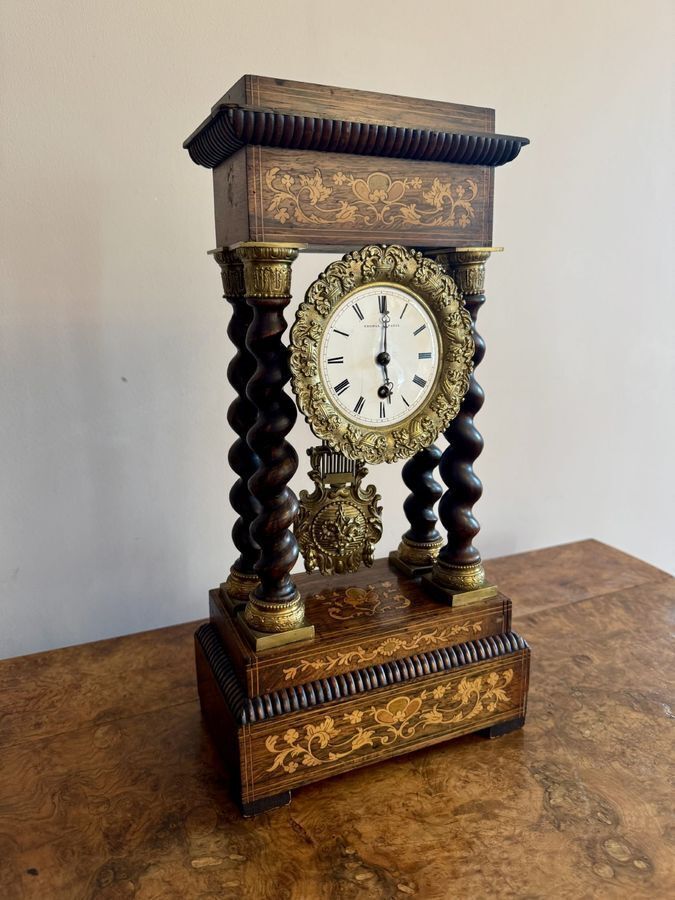 Fine Quality Antique French Portico Timepiece photo 1395.0
