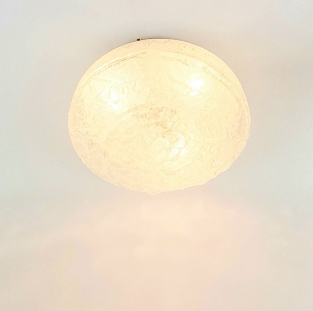 Grote Mid Century Murano Ijsglas Plafondlamp Van Doria Leuchten, Duitsland, Jaren 1960 photo buy