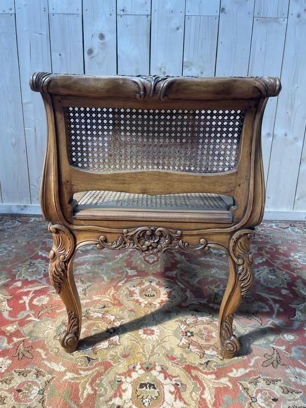 Banquette D’entrée De Style Louis XV En Cannage à Enroulement photo for sale