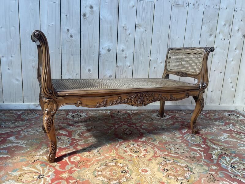 Banquette D’entrée De Style Louis XV En Cannage à Enroulement photo Furniture