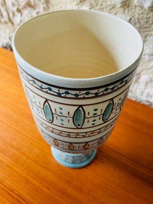 Mid Century Ceramic Vase By Louis Bacculini, Vallauris, 1960s photo Home Decor