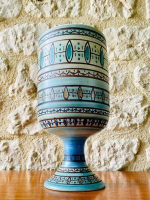photo vinterior Mid Century Ceramic Vase By Louis Bacculini, Vallauris, 1960s
