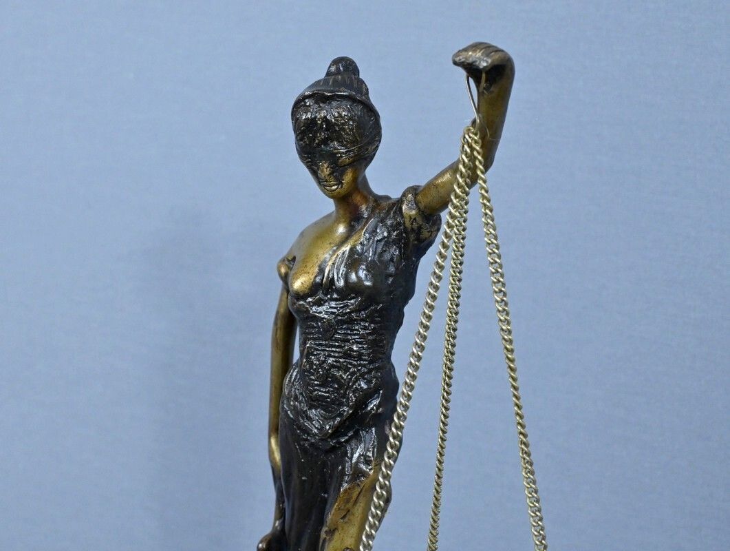 Bronze Allegory Of Justice, After C.Franchomme – Early 20th Century photo 710.0