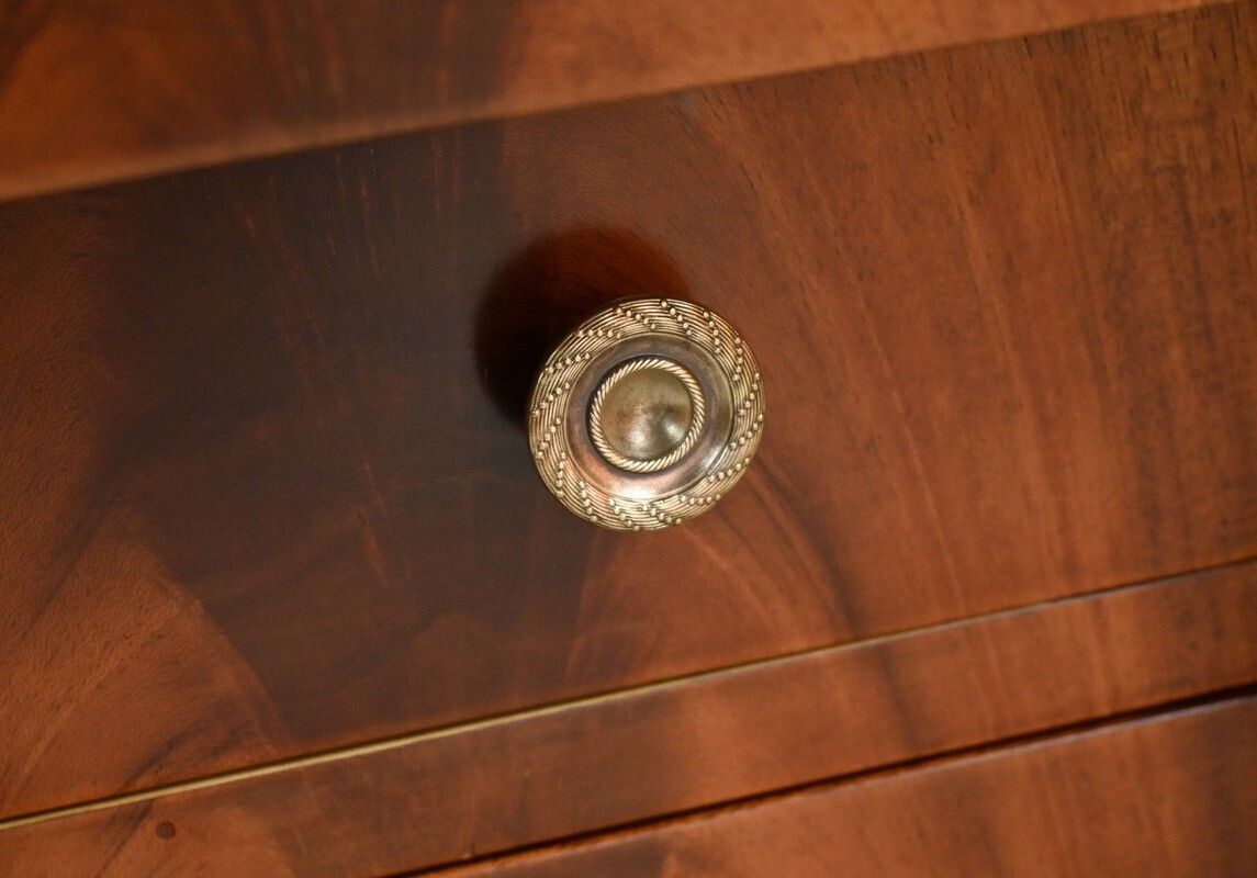 Small Mahogany Chest Of Drawers, Empire Style – Part 1 Of The 20th Century photo vintage