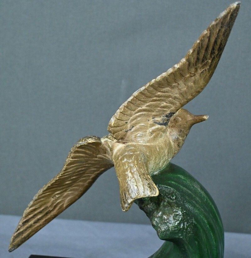 Spelter Bookends, Signed Mélo, Art Deco – 1930 photo buy