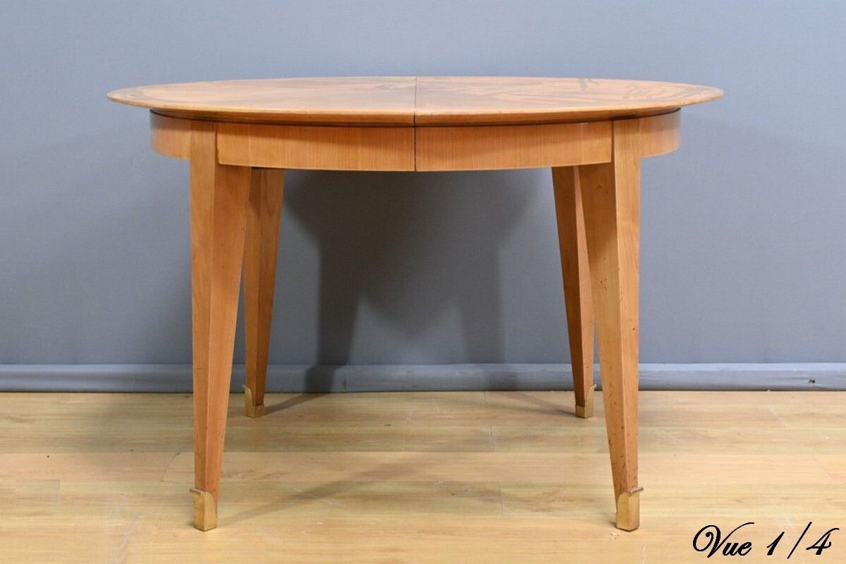 photo furniture Table For 4 To 10 People In Cherry Wood – 1950
