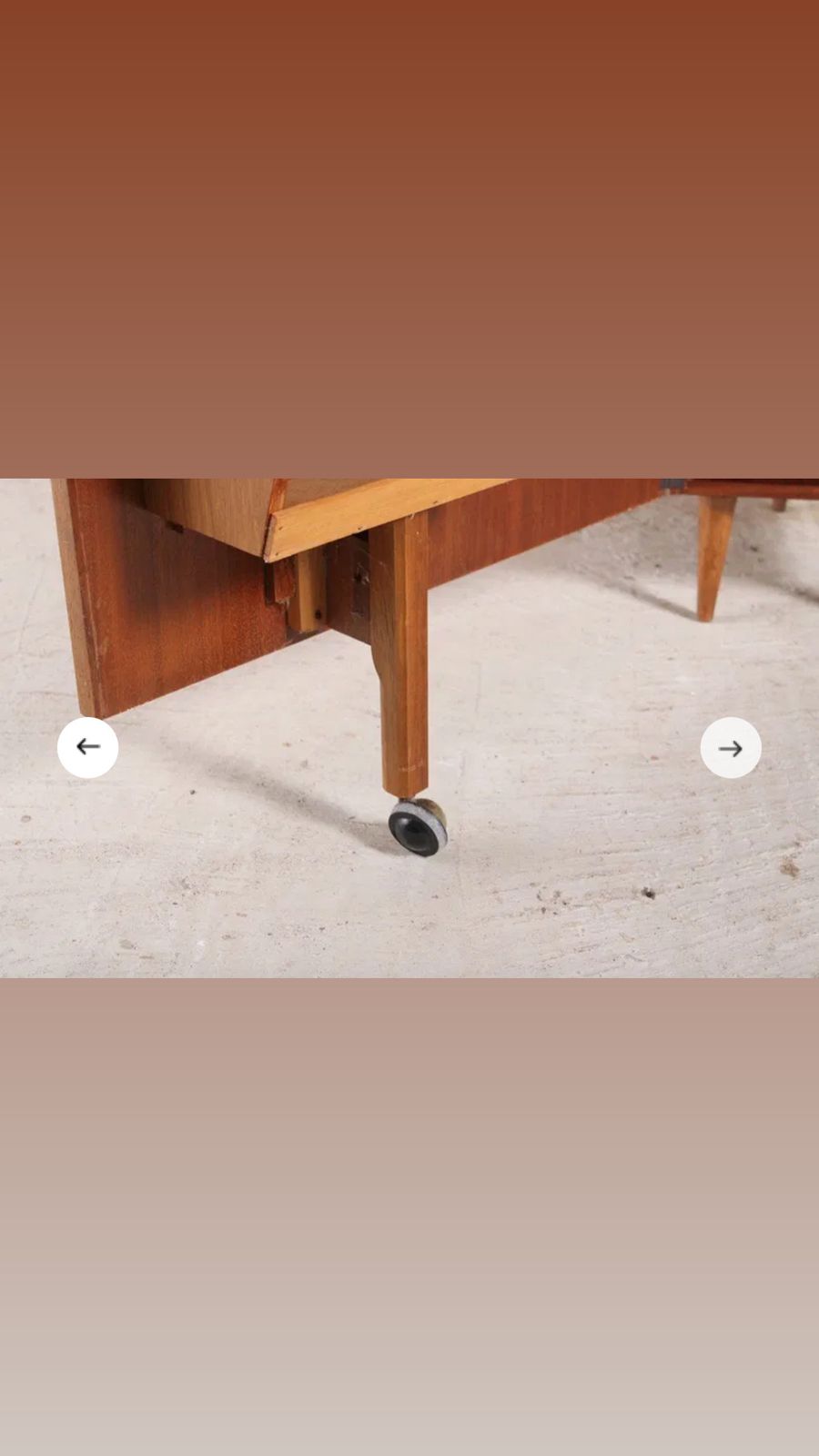 photo vinterior Mid Century Metamorphic Teak  Desk By New Craft