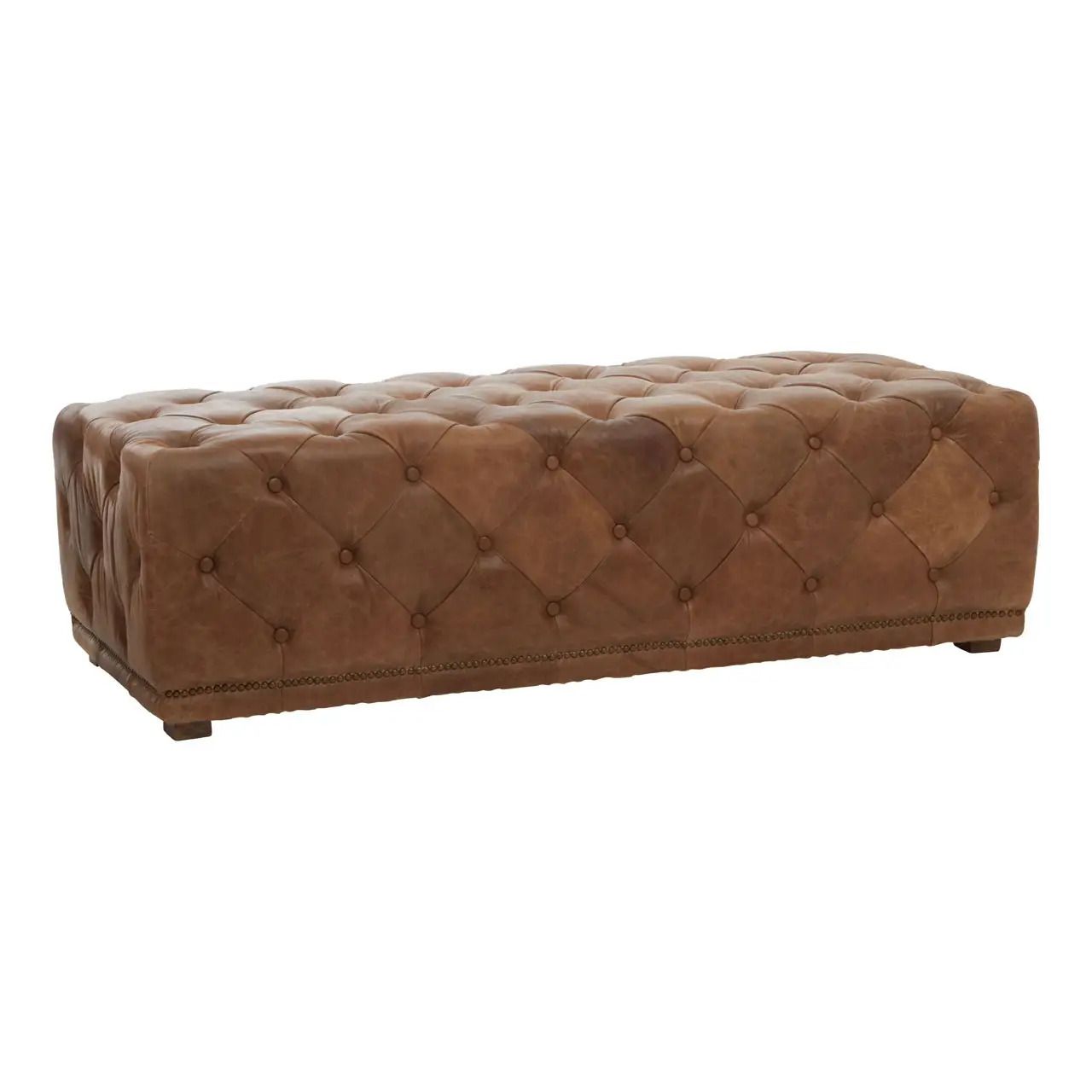 Bespoke Modular Sectional Sofa, 13 Seats Total, Mid Century Modern Tufted Chesterfield Adaptation, Tan Aniline Leather photo vintage