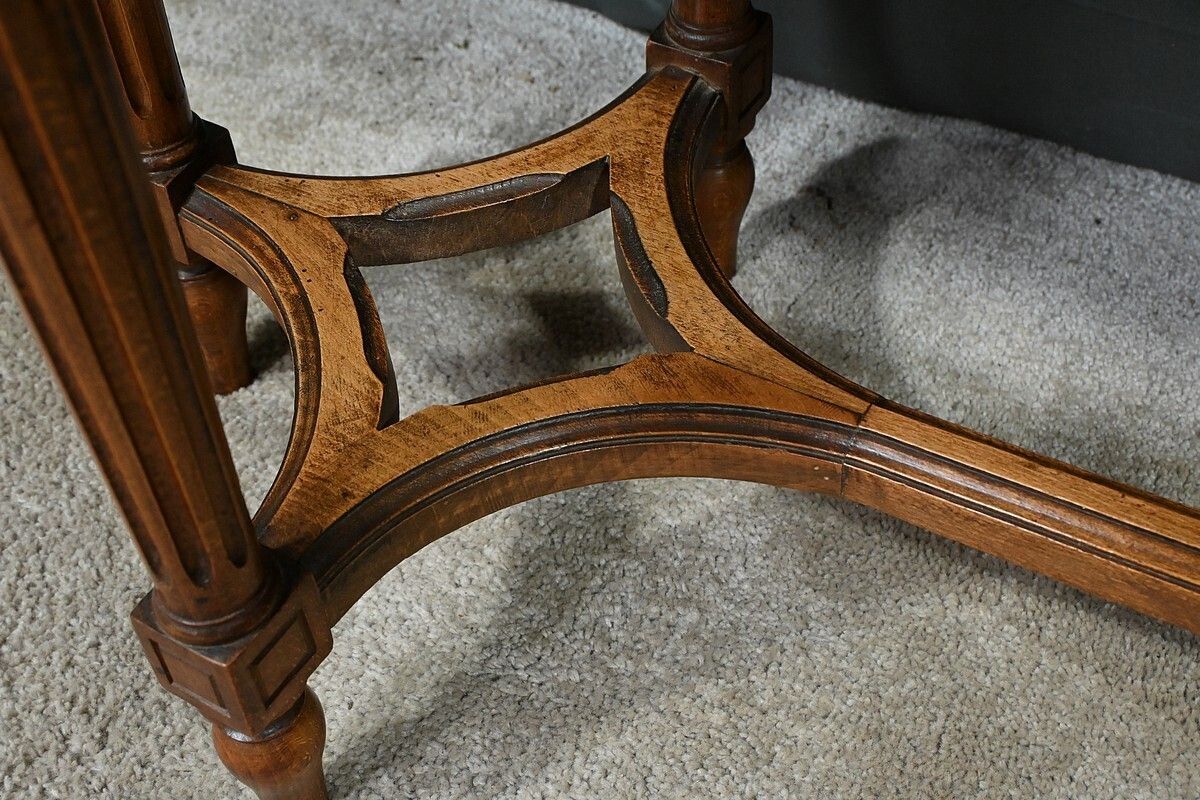 Walnut Piano Bench, Louis XVI Style – Late 19th Century photo vinterior