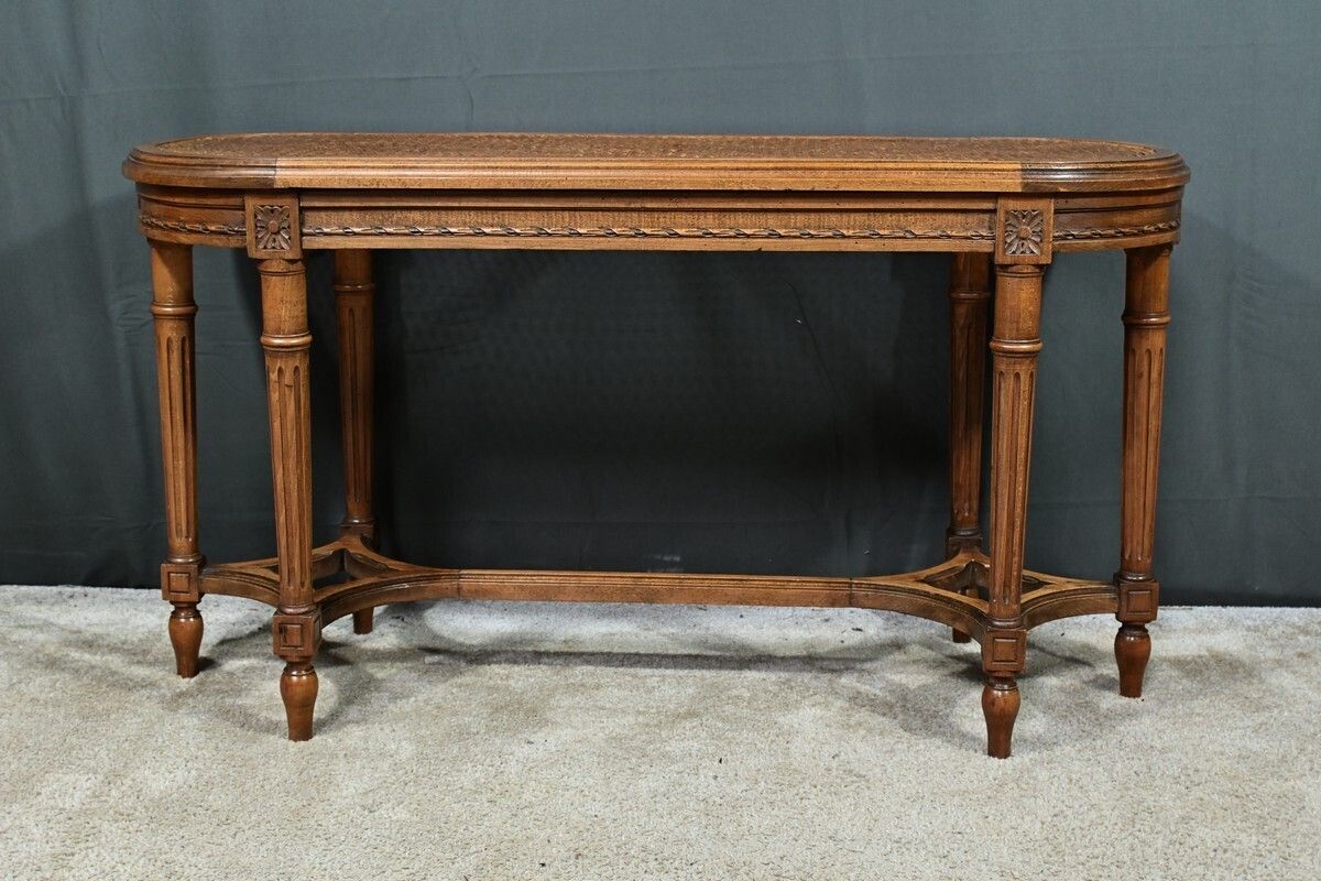 photo furniture Walnut Piano Bench, Louis XVI Style – Late 19th Century
