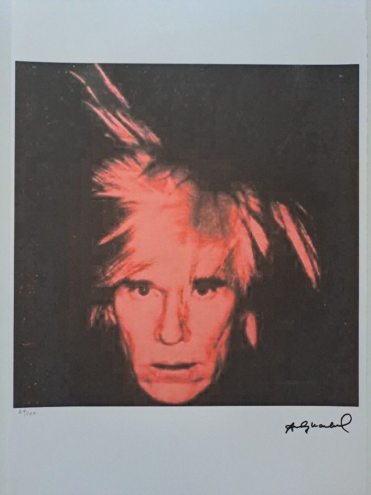 Andy Warhol Signed Self Portrait Certificate Leo Castelli