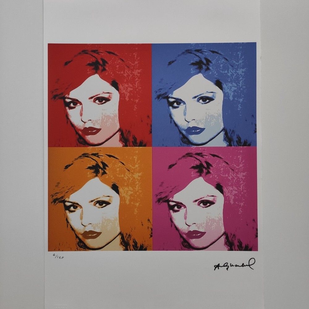 Andy Warhol Signed Lithograph Debbie Harry Certificate Leo Castelli photo furniture