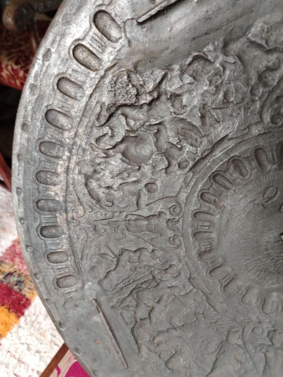 19th Century Cast Iron Classical Shield In The Manner Of Elkington & Co. Cellini Shield. photo buy