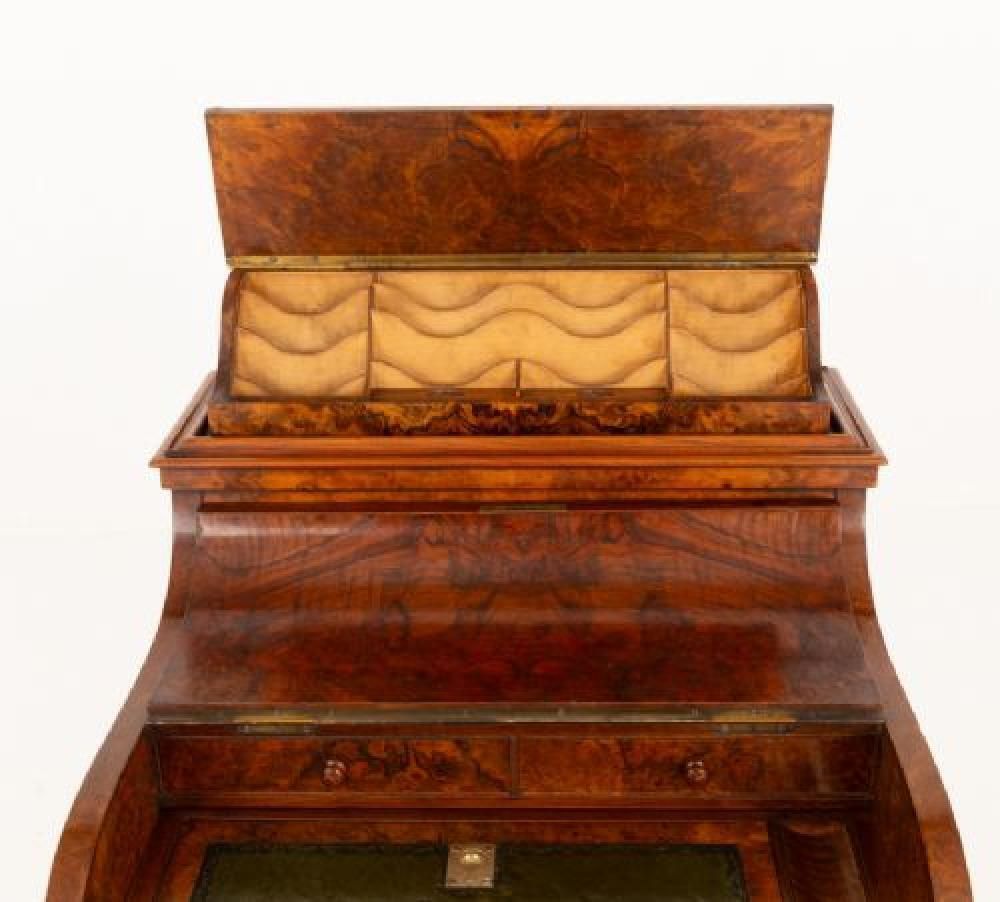 Victorian Davenport Desk Burr Walnut Pop Up 1860 photo 2450.0