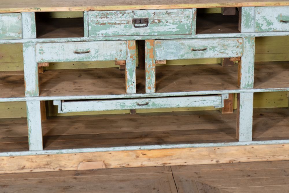 Vintage Blue Industrial Style Drawer Unit photo 2195.0