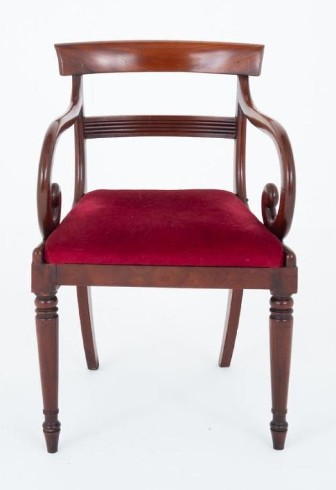 Period Regency Desk Chair Mahogany photo furniture